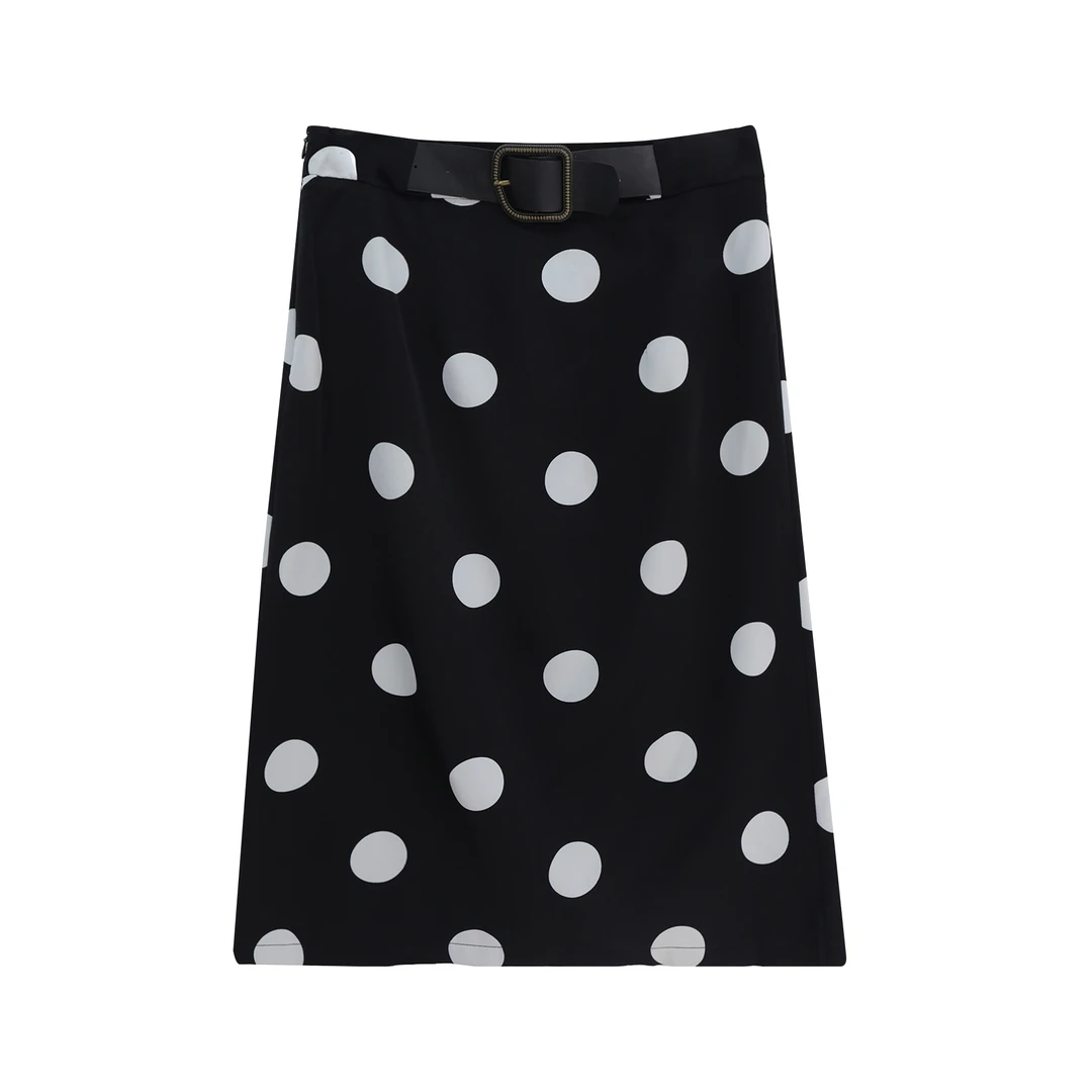 新款韩版波点温柔气质a字半身裙S2703