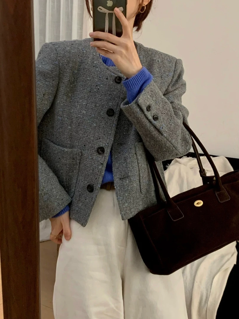 ZEMALA·新款蓝色颗粒感小香