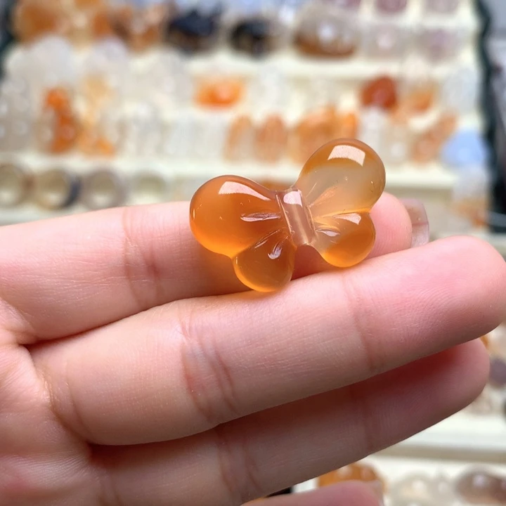 玛瑙/玉髓未镶嵌玛瑙蝴蝶结