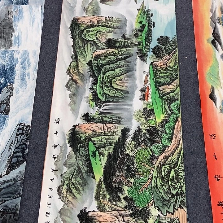 国画小六尺山水一副