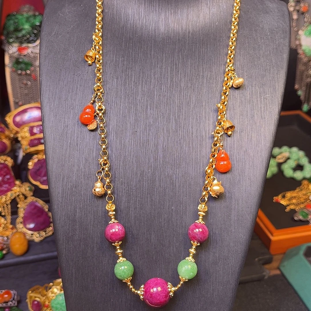 红宝石未镶嵌颈饰