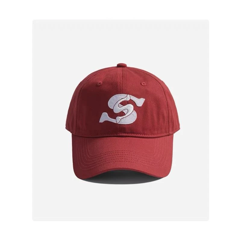 双S字母设计休闲棒球帽女韩版个性时尚百搭秋冬软顶潮酷鸭舌帽男