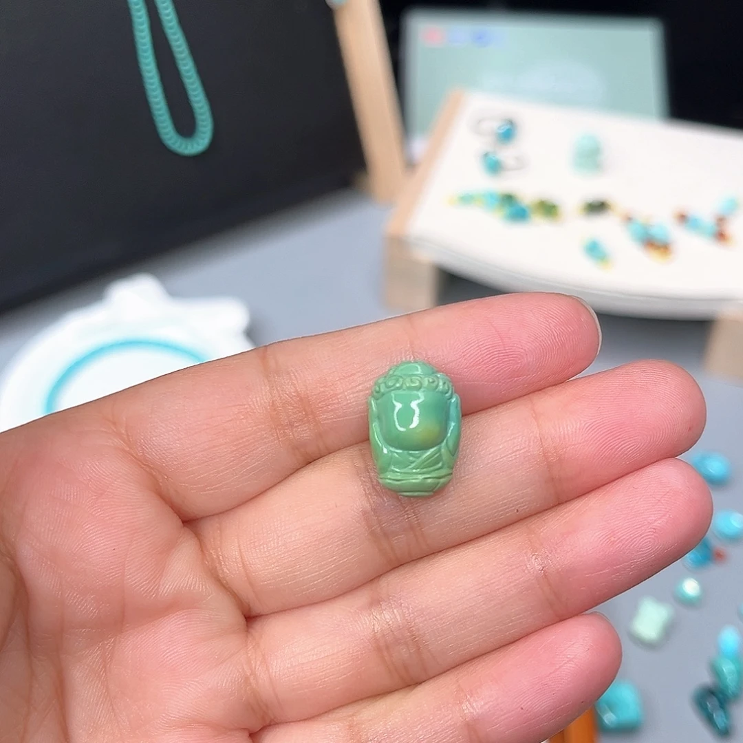 未镶嵌绿松石珠宝半成品
