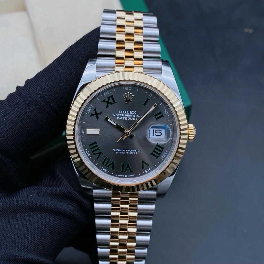 99新 Rolex/劳力士 23年全套/日志126333绿萝/机械男表/表径41