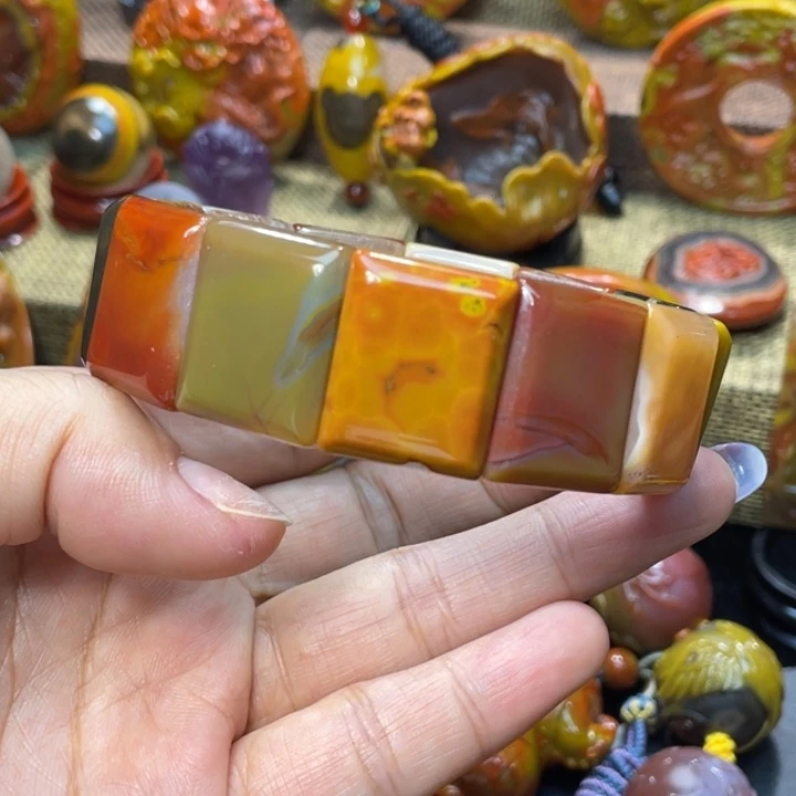 玛瑙/玉髓未镶嵌珠宝奇石尚品大多宝手牌588