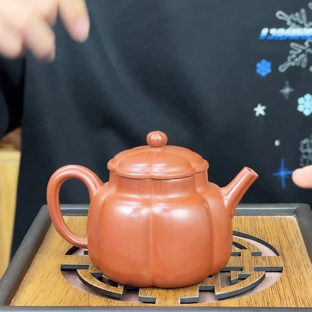 紫砂茶壶筋纹言心150cc