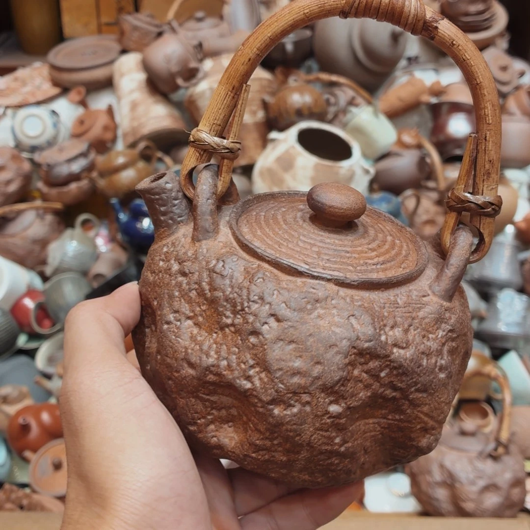 柴烧老岩泥高温茶器皿