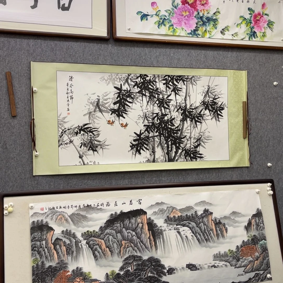 国画四尺墨竹清风高节国画卷轴一幅