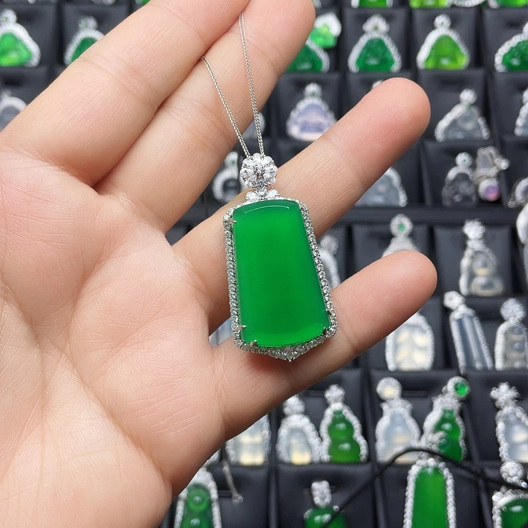 玛瑙/玉髓颈饰银S925镶嵌