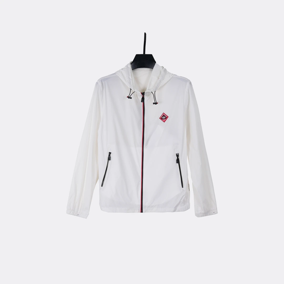 F&M新品男款连帽休闲运动纯色透气印花防晒皮肤衣外套