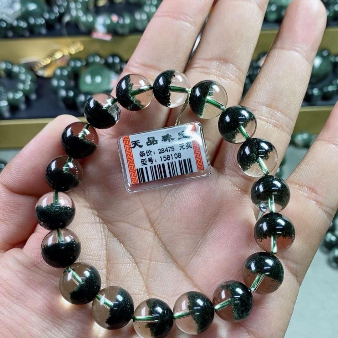 水晶手串未镶嵌王*宝绿幽灵158108