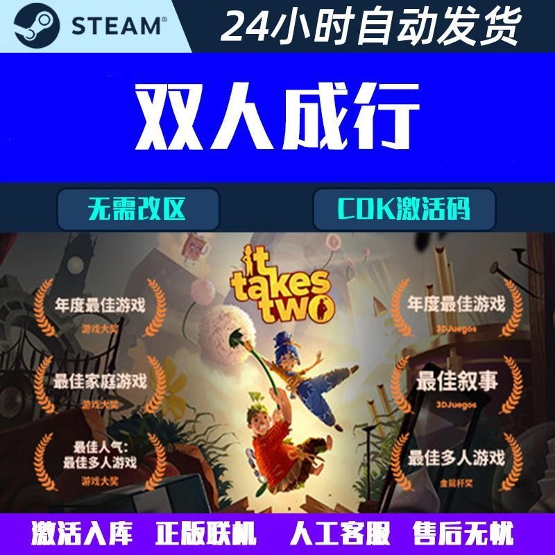 双人成行 可 联机 电脑主机游戏steam入库人工远程安装服务
