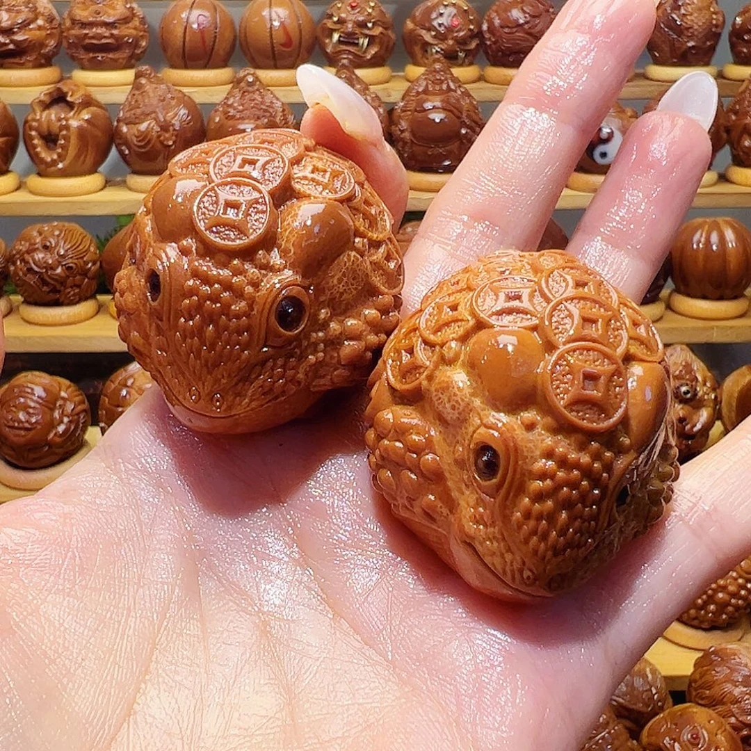 橄榄核手串/手链金蟾一对4.0