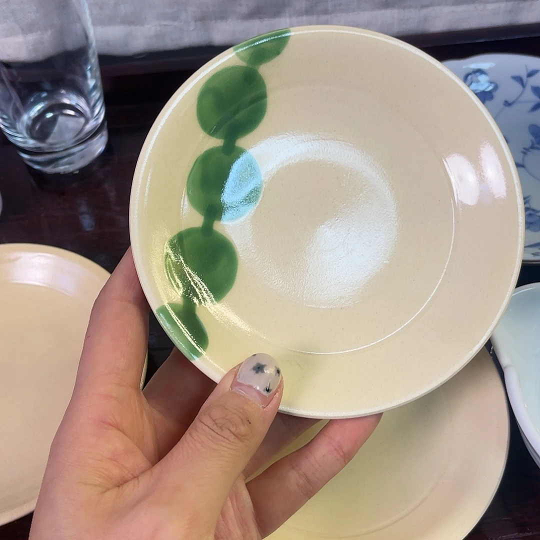 瓷片清水烧粗陶盘