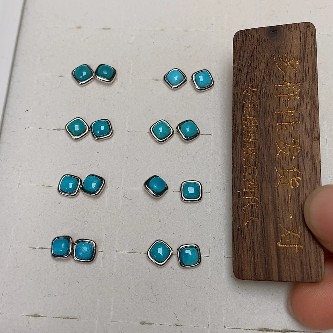 绿松石珠宝奇石银S925镶嵌