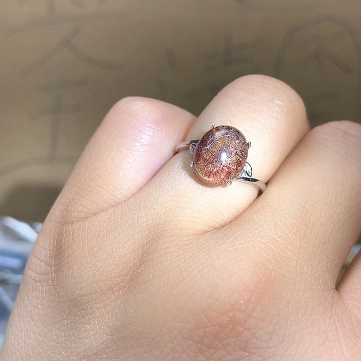 水晶水晶戒指银S925镶嵌