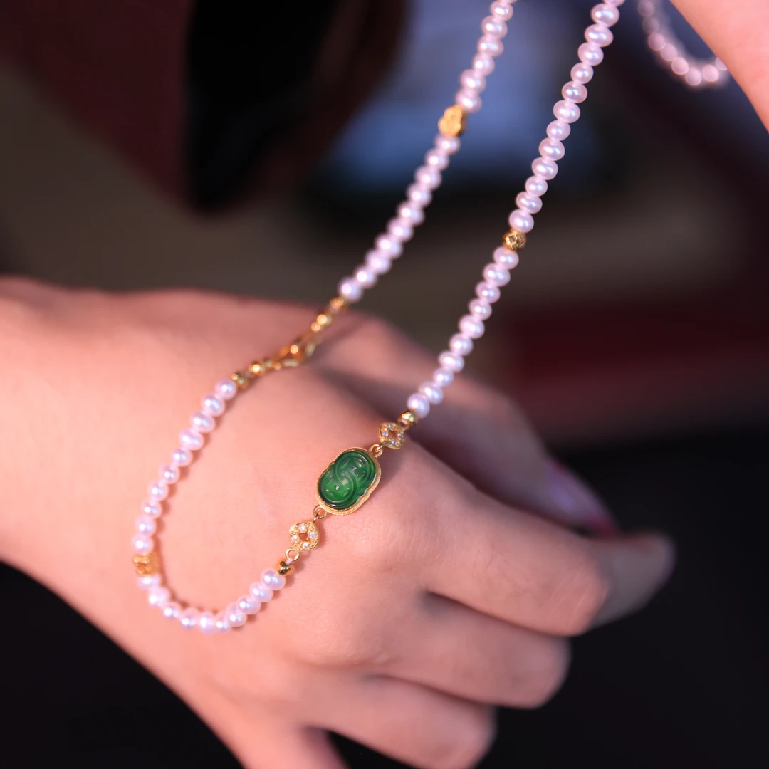 箐仙·925银珍珠百搭项链HG欧若风珠宝小众珠宝