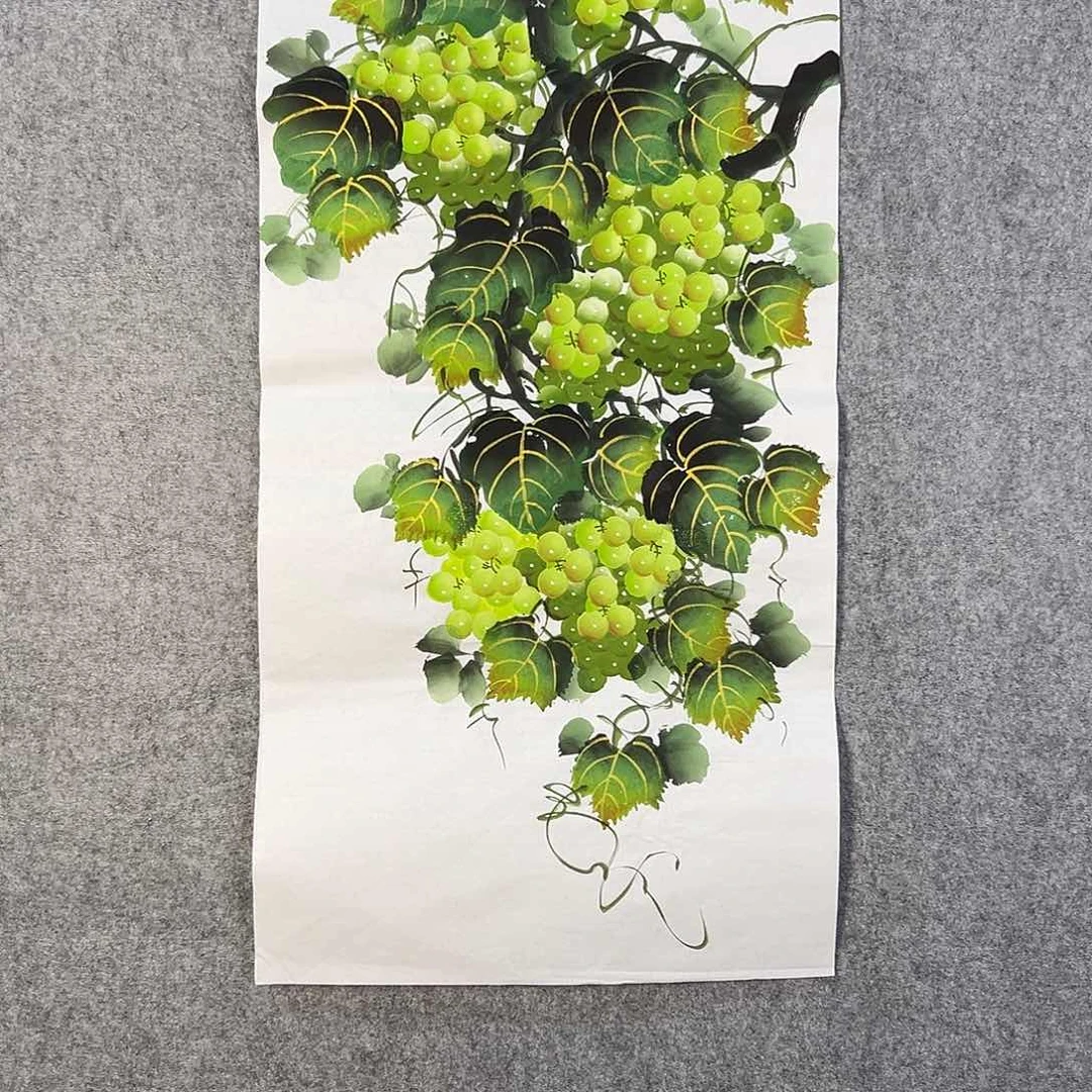 国画668 花鸟在树丛的顶端鸣叫叫声