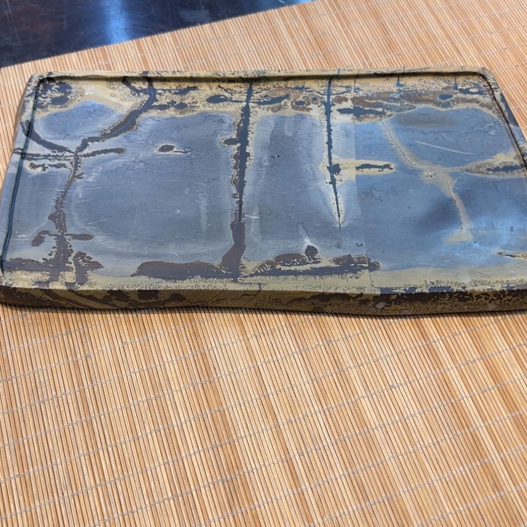 天然国画石干泡台23*12