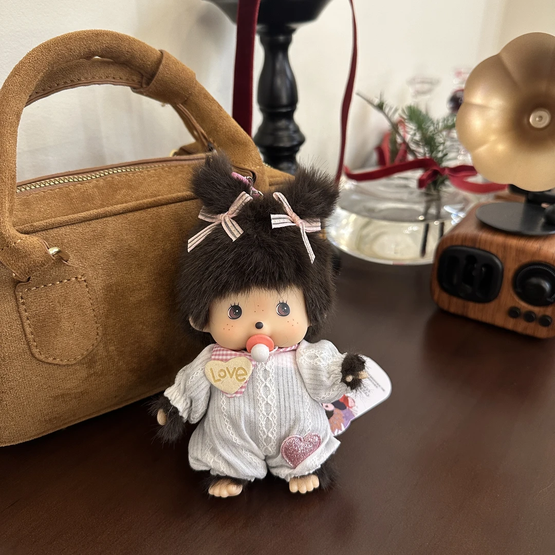 蒙奇奇粉糖宝贝15cm包包挂件玩偶毛绒玩具