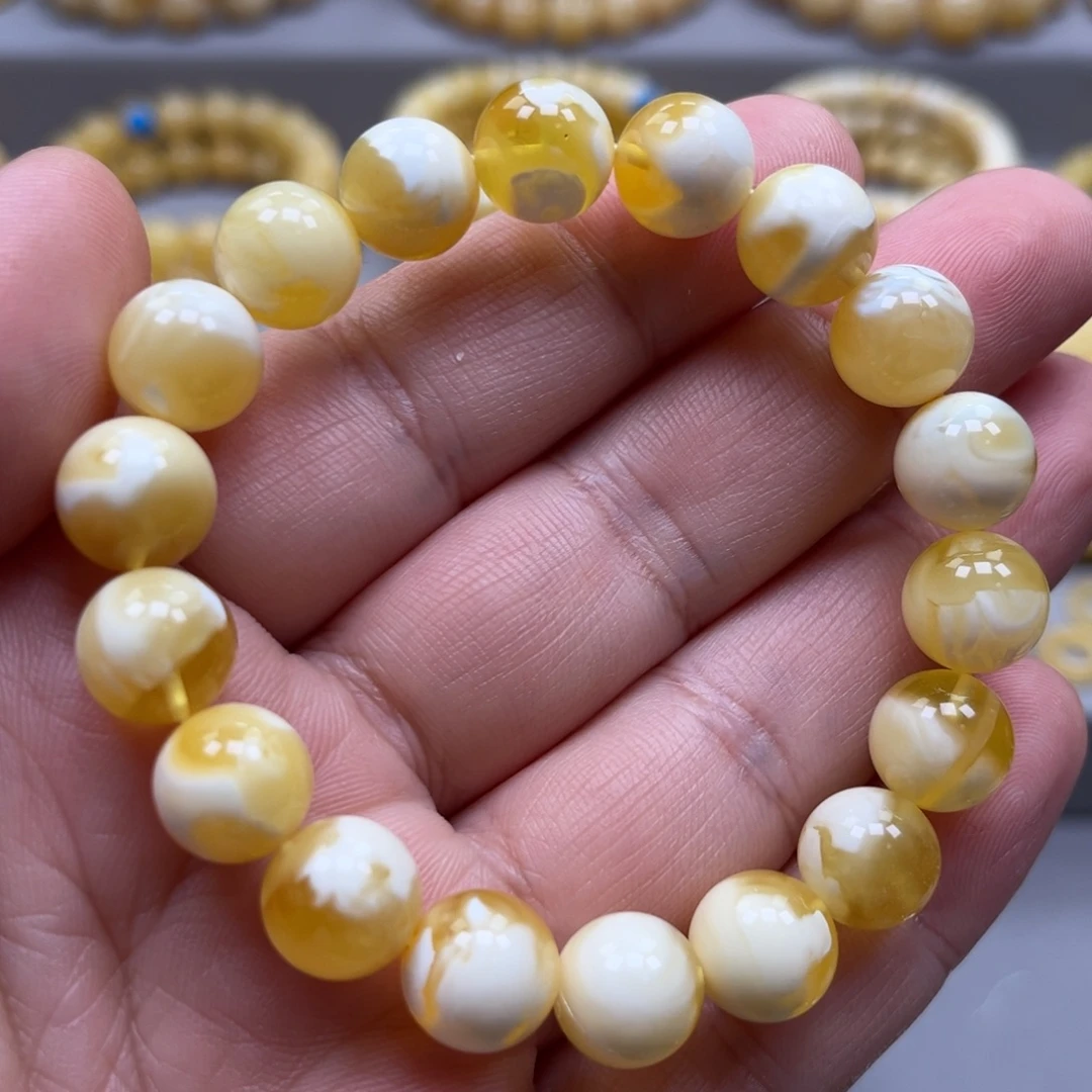 琥珀未镶嵌手链手串