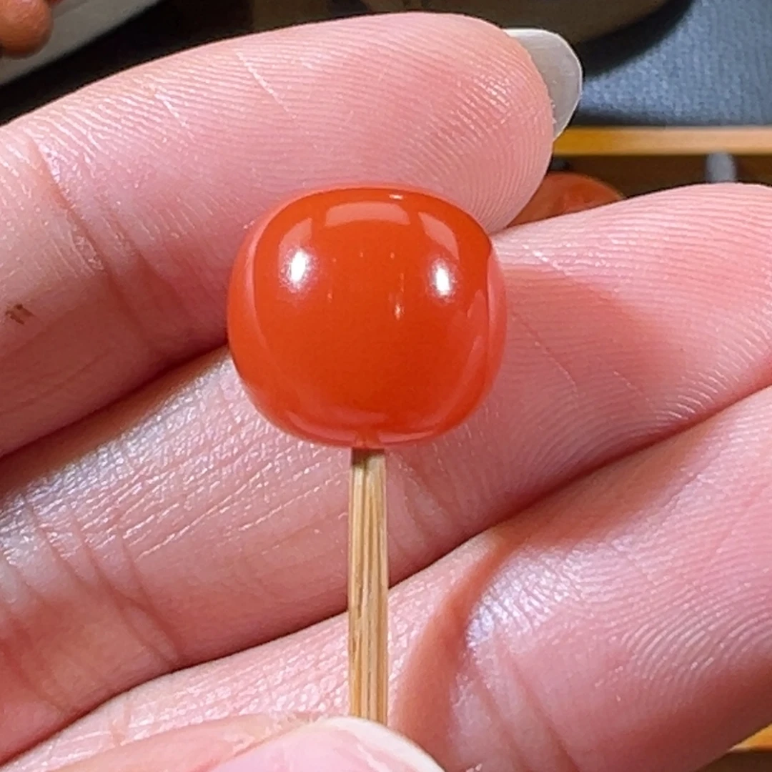 南红玛瑙未镶嵌老型珠12.1*11.4mm