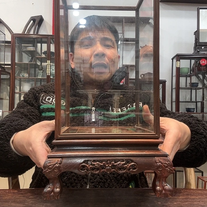 红酸枝木类老挝大红酸枝玻璃罩881