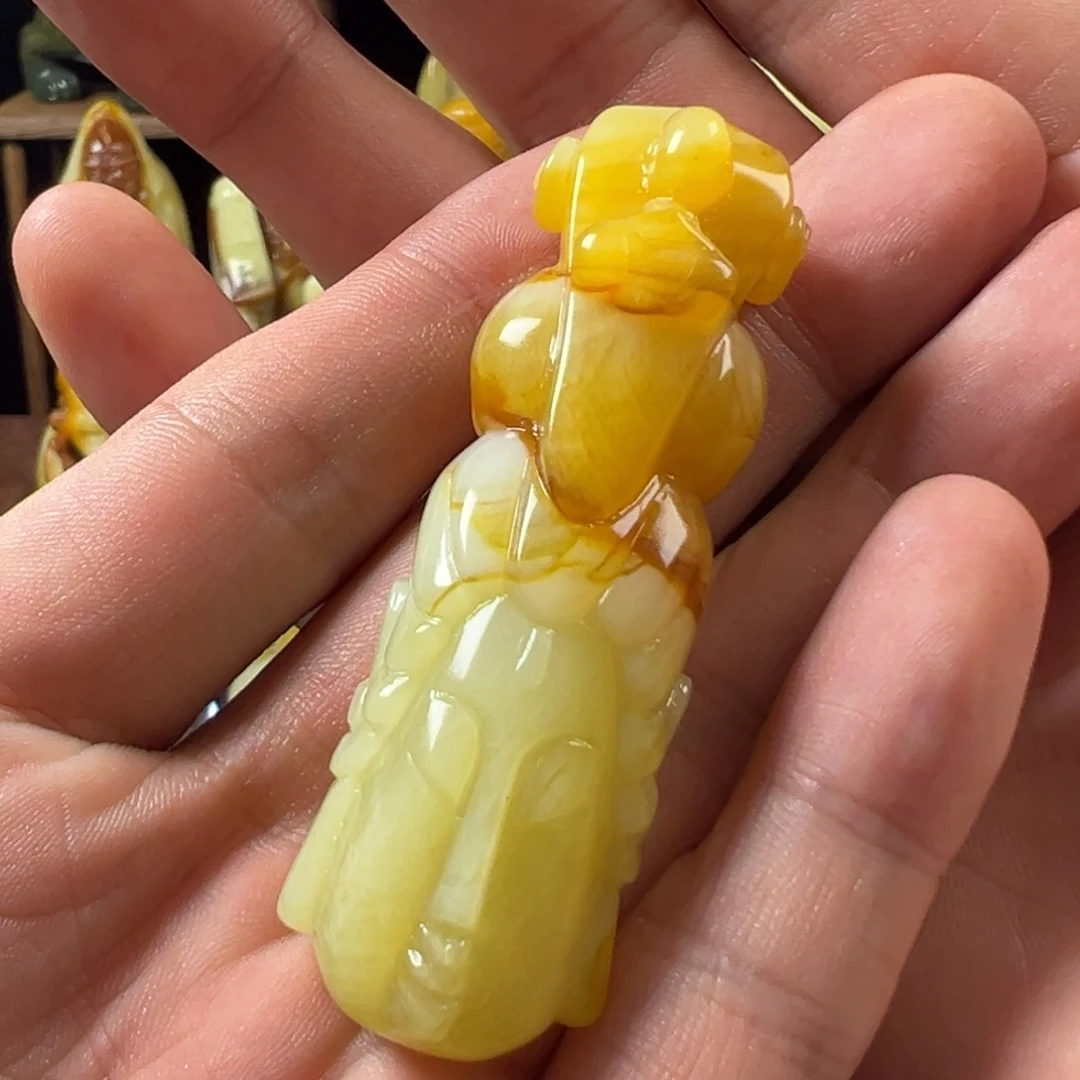 未镶嵌岫玉手把件天然岫玉