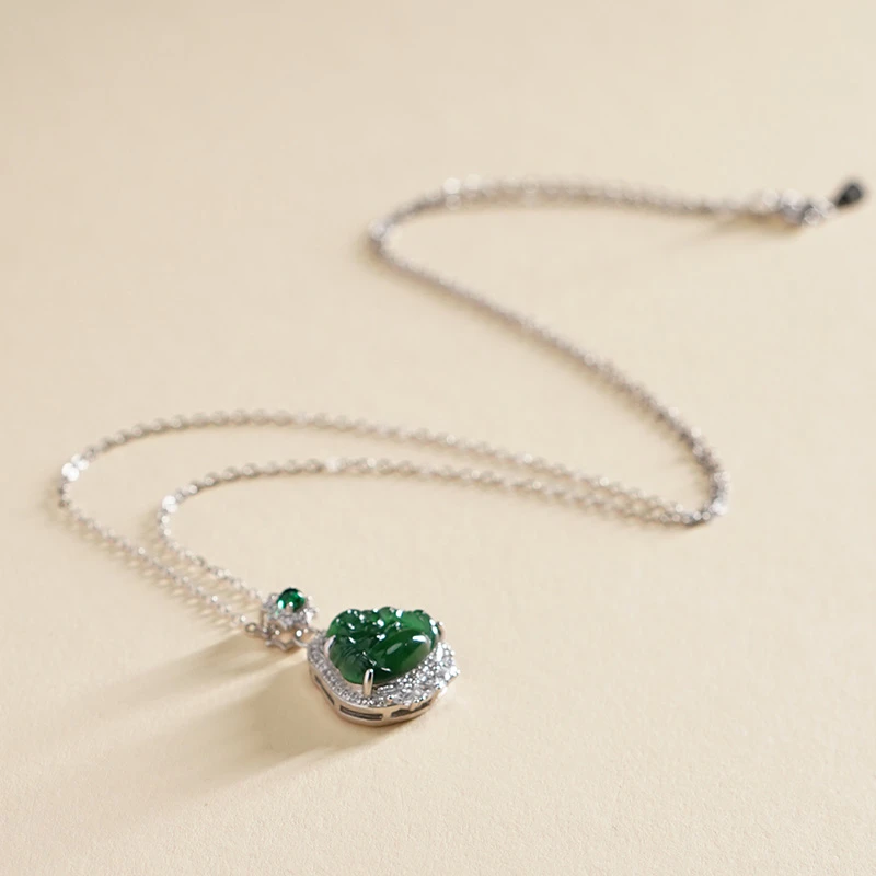 B【佛公】翡翠925银轻奢百搭气质吊坠多样性发一