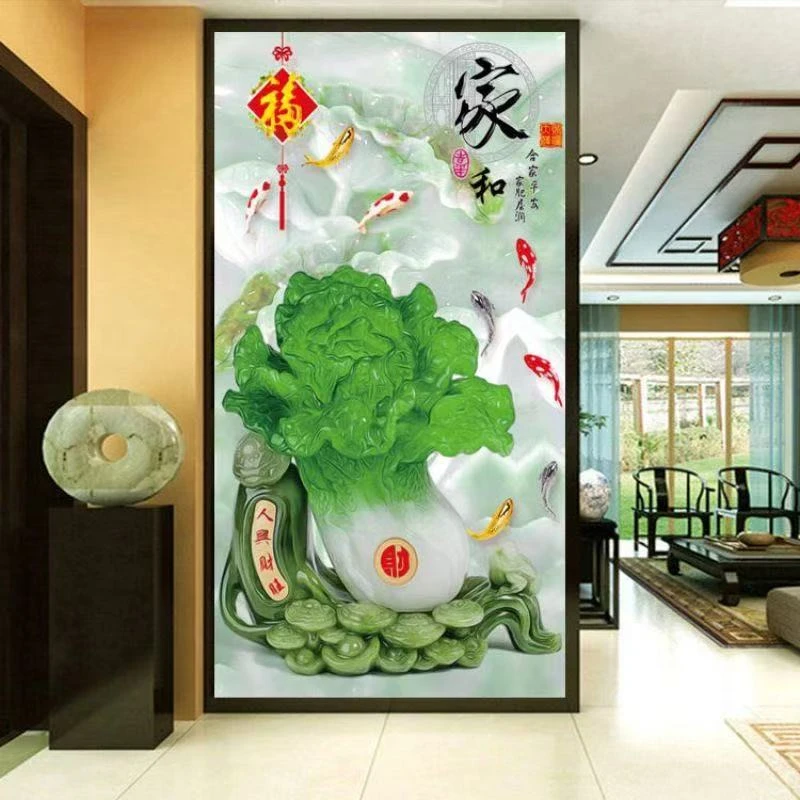 钻石画最新款如意客厅卧室小件满钻百财现代中式白菜自己贴