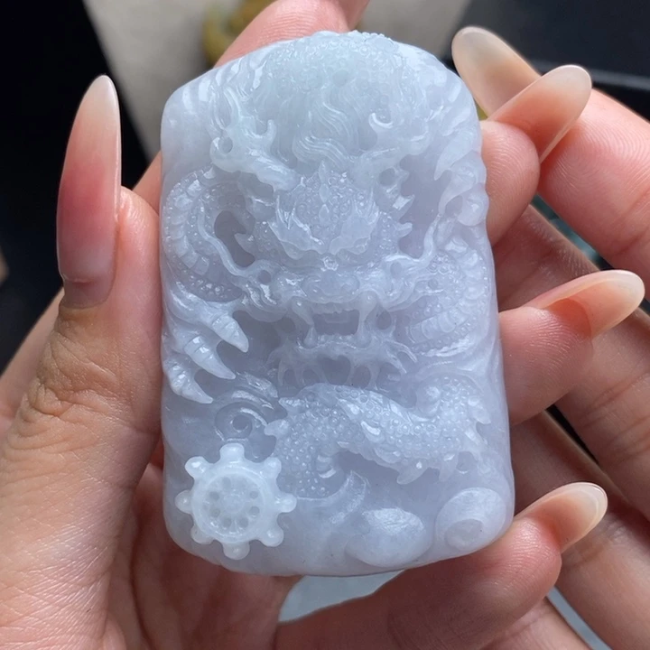 定制翡翠未镶嵌龙牌