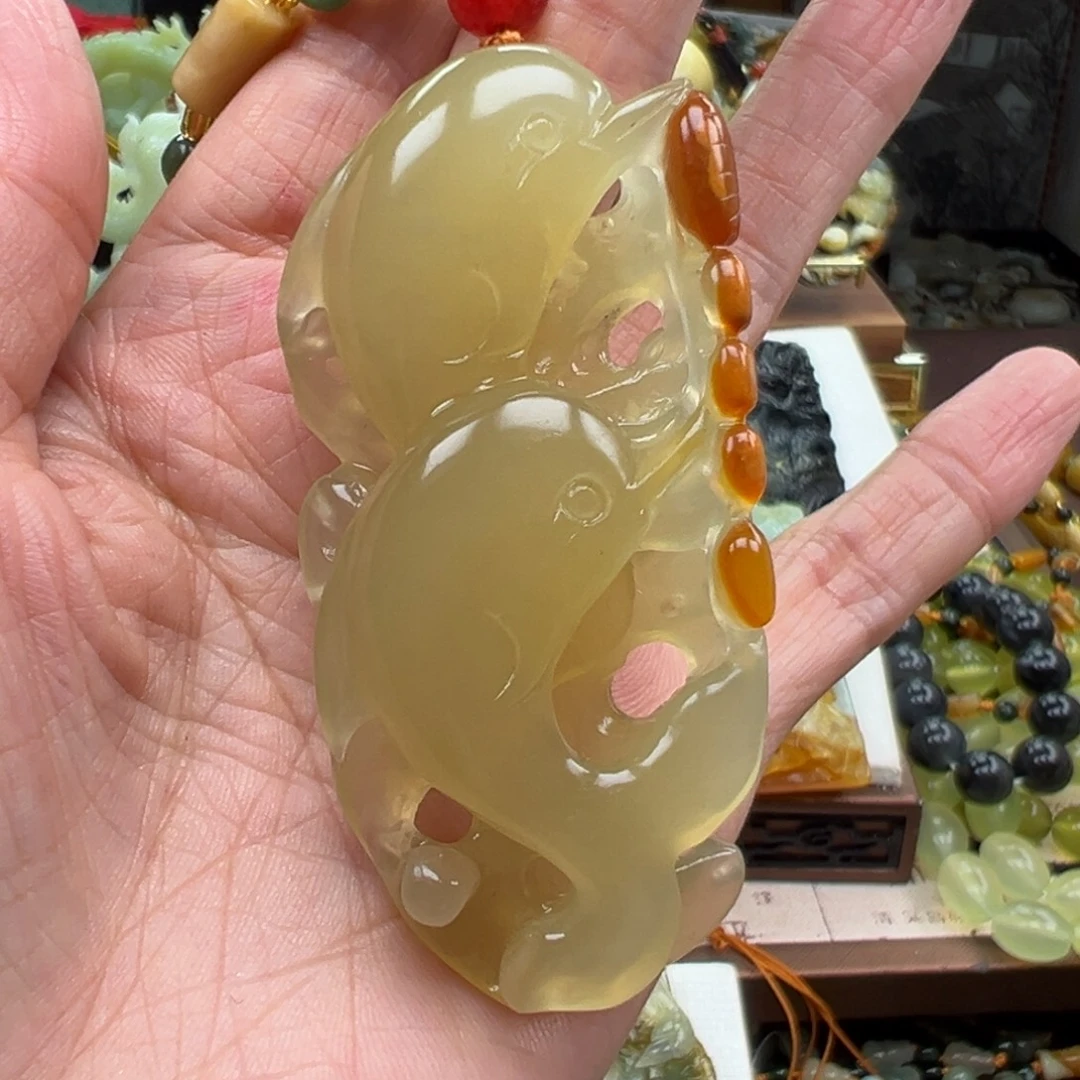 岫玉未镶嵌挂件挂件