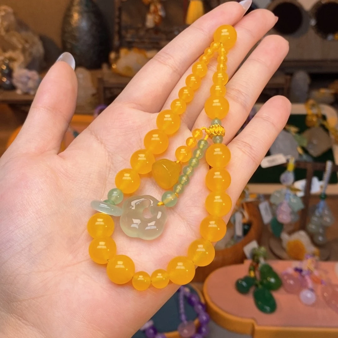 玛瑙/玉髓吊坠(赠链)未镶嵌挂件