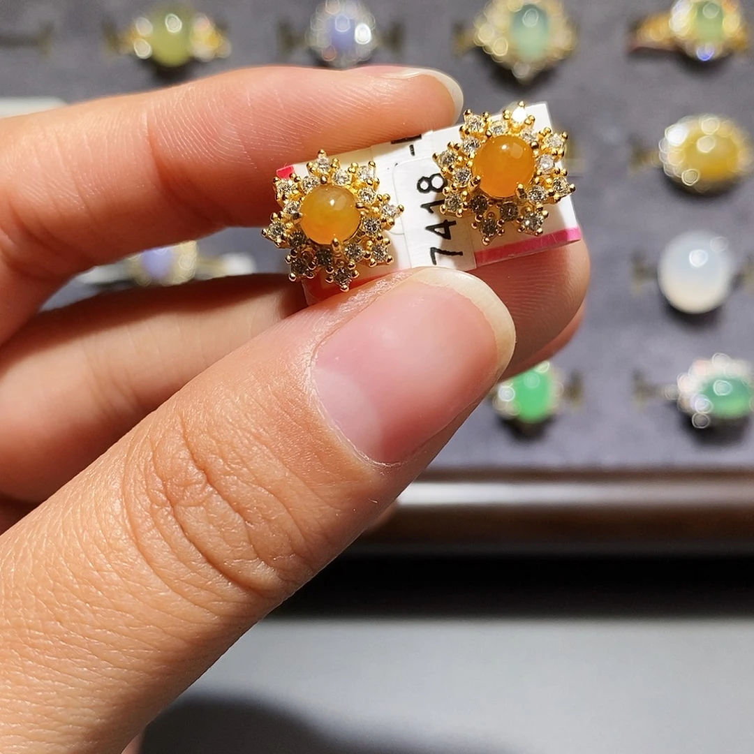 翡翠银S925镶嵌戒指11111