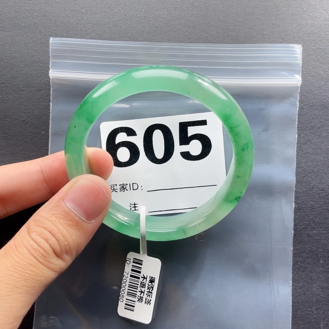 未镶嵌手镯石英质玉（非洲翠）605圈口55