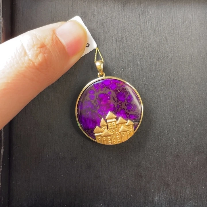 苏纪石（舒俱来）18K金镶嵌吊坠(不含链)