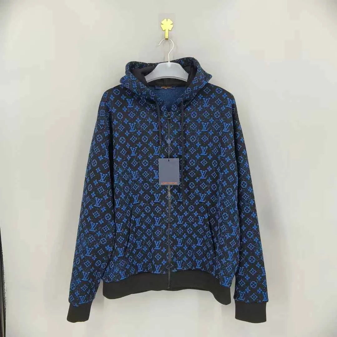 未使用 LouisVuitton/路易威登 葡萄籽奢潮/印花满印连帽夹克/XL