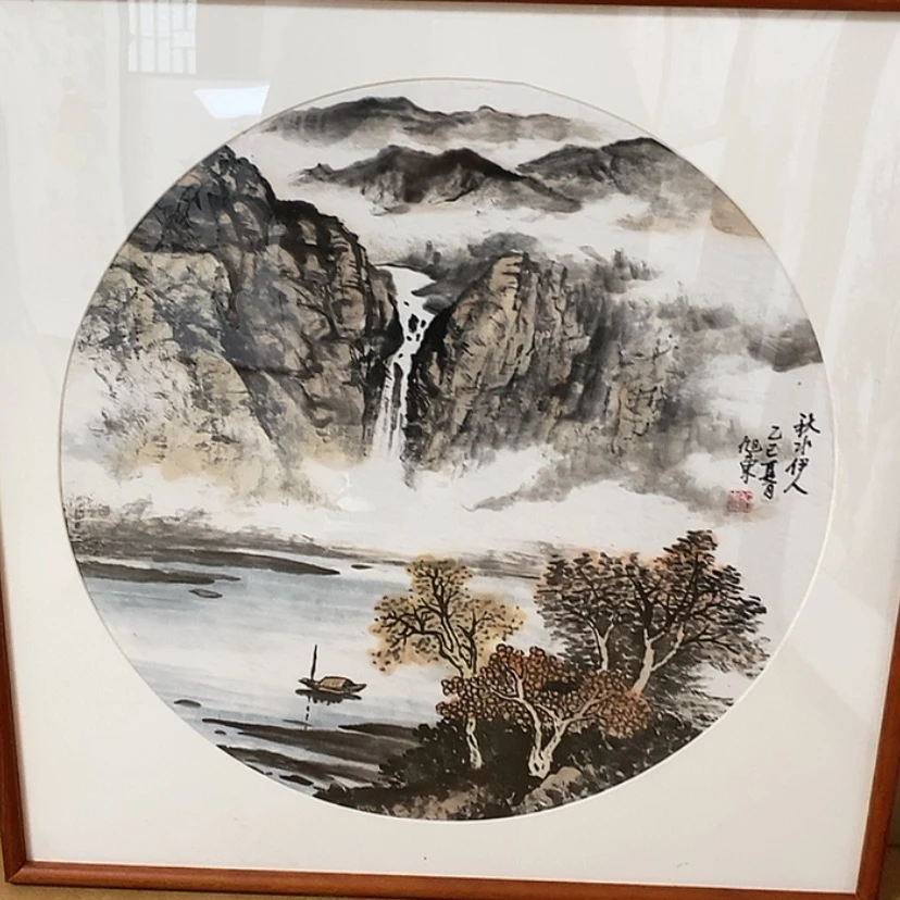 【闪购商品】国画手绘国画带框60.60