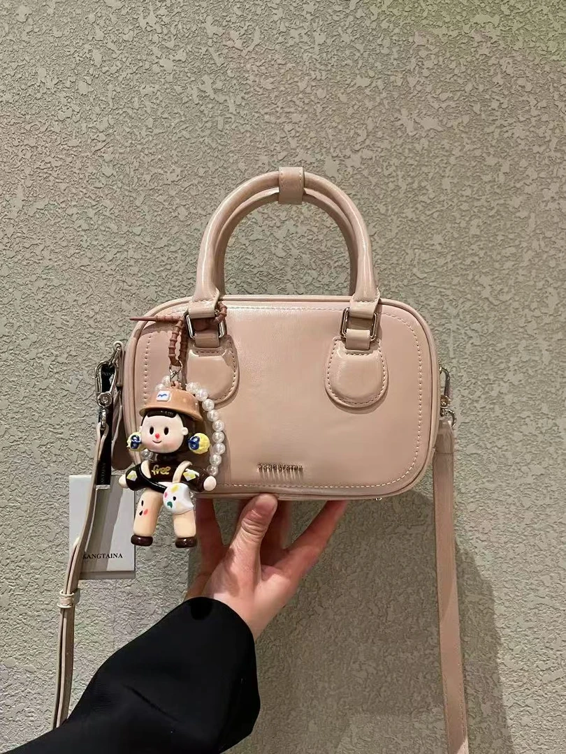 【Tian Yi渠道货】-2025新款轻奢单肩手提斜跨包 9733 杏色亚麻