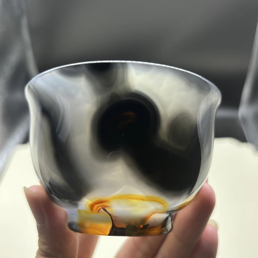 天然巴西玛瑙茶碗酒杯