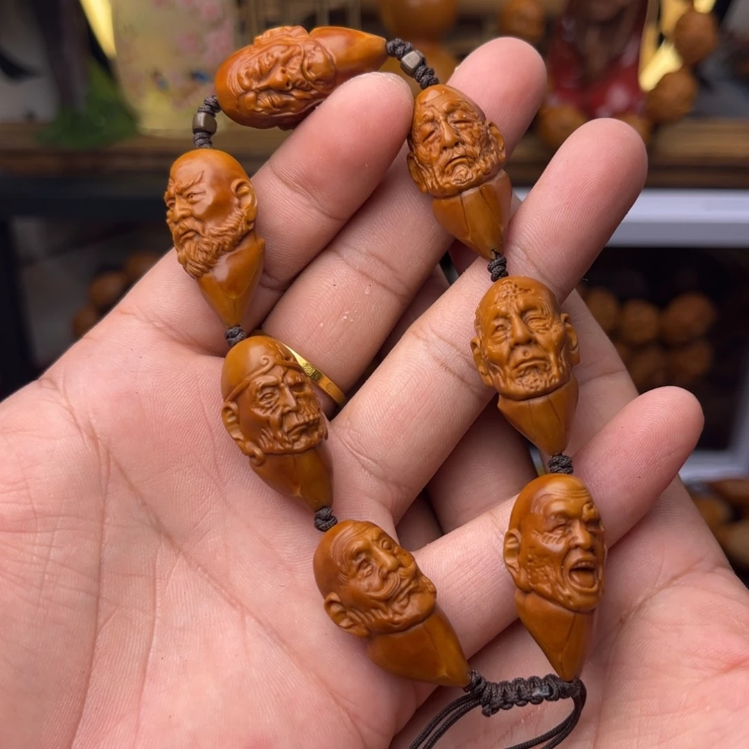 橄榄核吊坠橄榄核一念七星罗汉1.5微瑕