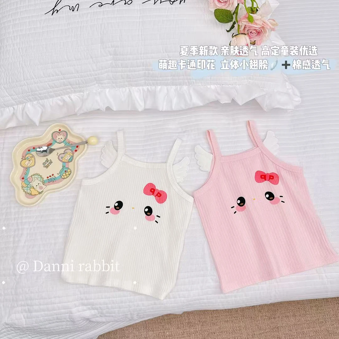 【Dannirabbit】 *kt猫小精灵＋背后翅膀＋舒爽清凉吊带* X-7183