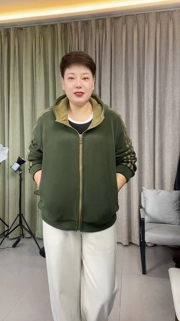 2025秋冬奥利绒条纹外套8833