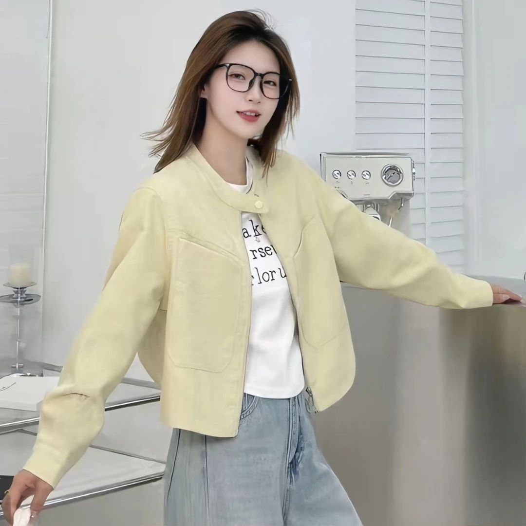 时尚工装外套女短款2025秋季新款韩系小个子百搭休闲夹克上衣潮