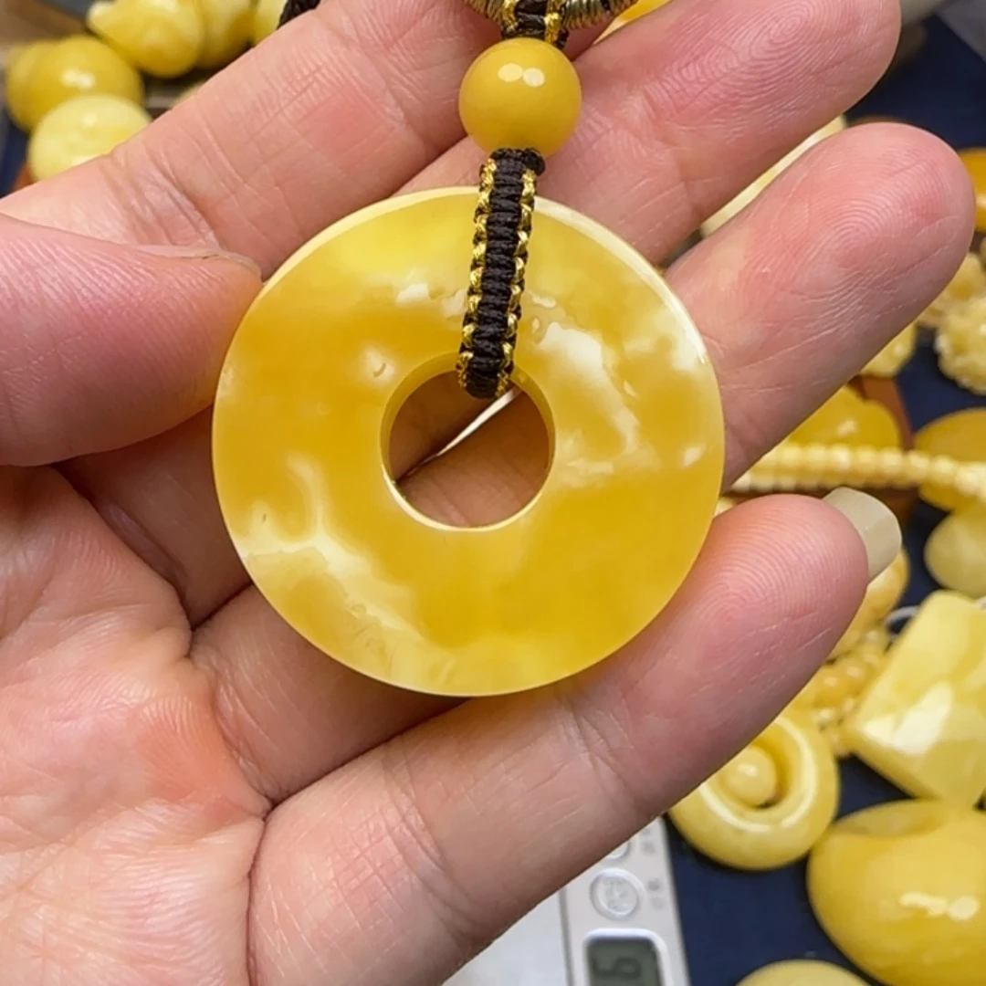 蜜蜡颈饰未镶嵌天然蜜蜡