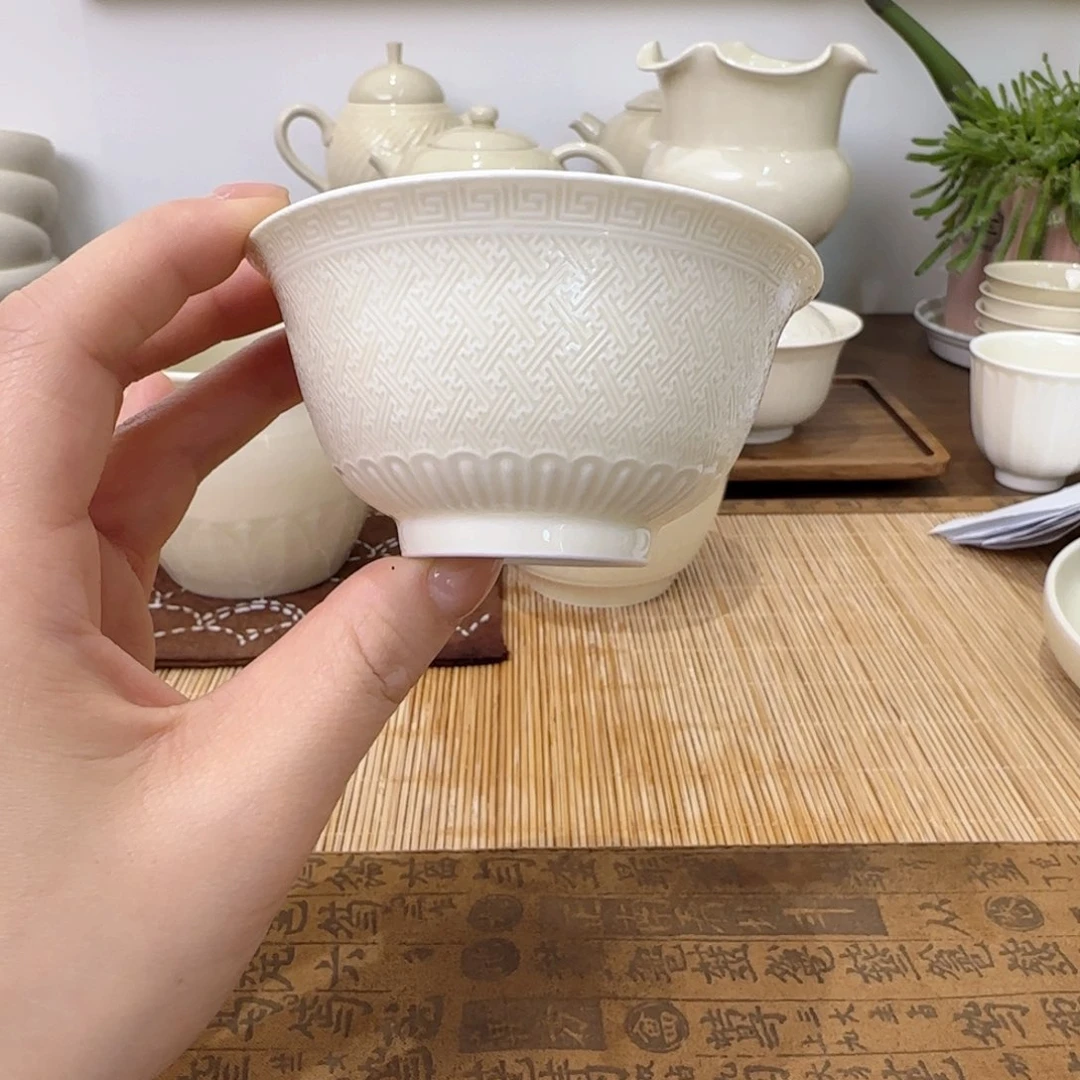 我**良万字纹主人杯 瑕疵失圆 无礼盒