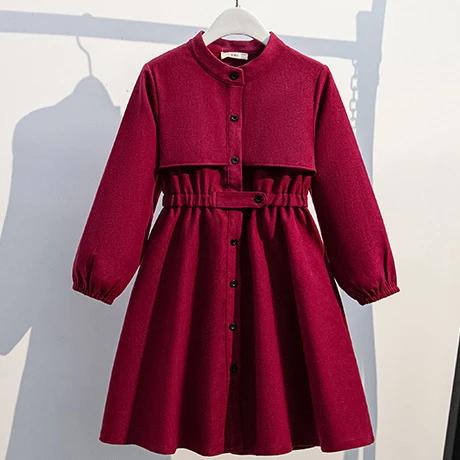 学院风女童秋装新款气质连衣裙中大童学生女孩学院风长袖公主风裙