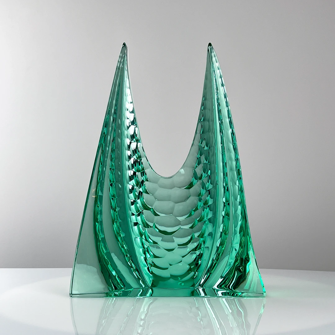 巴比特美学【驼峰】意式极简现代顶奢简约手工冷磨水晶琉璃艺术摆件