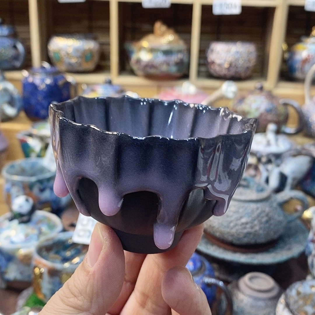 粗陶志野柴烧茶器