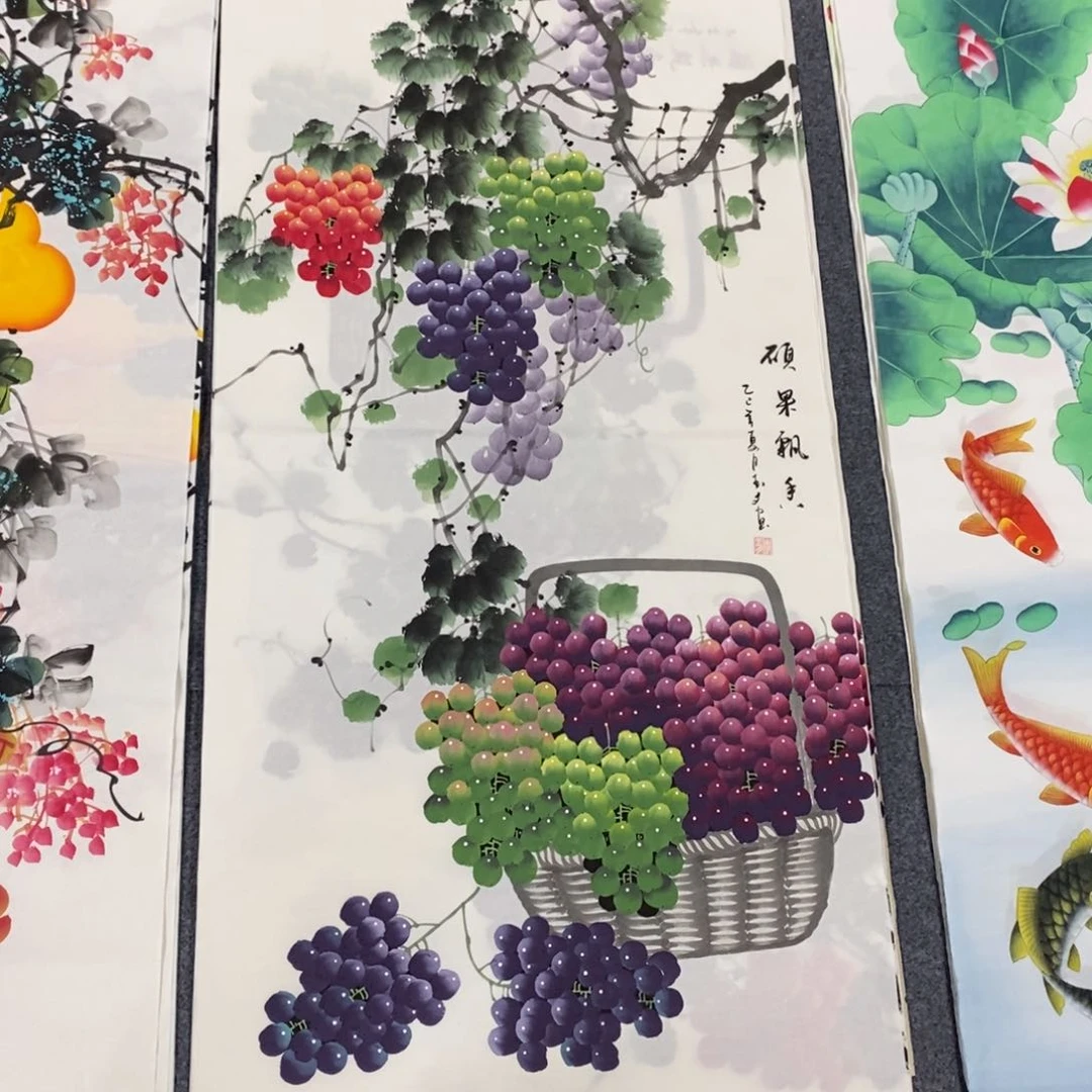 国画尺寸140✖️70四尺手绘画